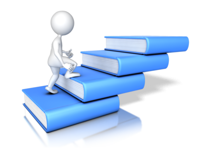 gubbe walking up books